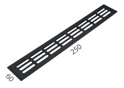 SRL - ALFA větrací mřížka šířka 60 x 250 mm F8 - Černý elox