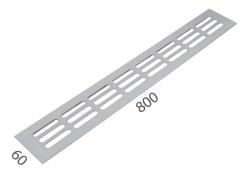 SRL - ALFA větrací mřížka šířka 60 x 800 mm F1 - Stříbrný elox - 60 mm - 800 mm (5/8)