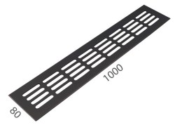SRL - ALFA větrací mřížka šířka 80 x 1000 mm F8 - Černý elox