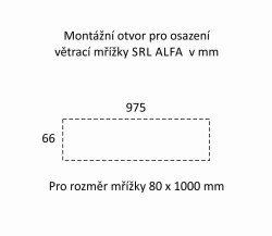 SRL - ALFA větrací mřížka šířka 80 x 1000 mm F8 - Černý elox (4/8)