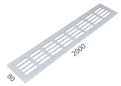 SRL - ALFA větrací mřížka šířka 80 x 2000 mm Bílá komaxit - 80 mm - 2000 mm (5/8)