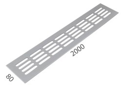 SRL - ALFA větrací mřížka šířka 80 x 2000 mm F1 - Stříbrný elox
