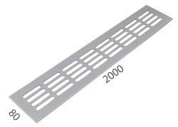 SRL - ALFA větrací mřížka šířka 80 x 2000 mm F1 - Stříbrný elox - 80 mm - 2000 mm (5/8)