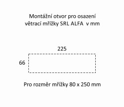 SRL - ALFA větrací mřížka šířka 80 x 250 mm F1 - Stříbrný elox (4/8)