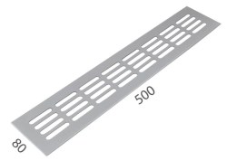 SRL - ALFA větrací mřížka šířka 80 x 500 mm F1 - Stříbrný elox - 80 mm - 500 mm (5/8)