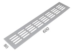 SRL - ALFA větrací mřížka šířka 80 x 600 mm F1 - Stříbrný elox