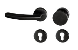 TI - NERO - R 2233 BS - Černá matná (153) - klika/klika - rozety WC (6/8)