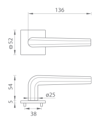 TI - OKTAGON - HR 4160Q 5S BS - Černá matná (153) - rozety PZ - klika/klika (6/6)
