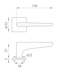 TI - OPTIMAL - HR 4164Q 5S BS - Černá matná (153) - rozety BBQ - klika/klika (6/6)