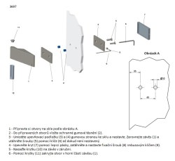 TI - Pant na sklo horizontální 3697 BS - Černá matná (153) (3/6)