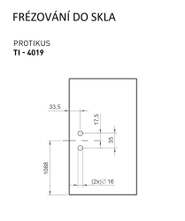 TI - Protikus pro zámek na sklo 4019 NP - Nikl perla (142) (8/8)