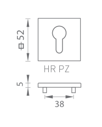 TI - ROZETA - HR 5S BN - Broušená nerez (16) (3/4)