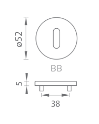 TI - ROZETA - R 5S BN - Broušená nerez (16) (2/4)