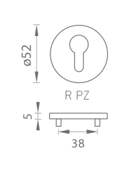 TI - ROZETA - R 5S OLS - Mosaz broušená (158) - rozety BB (7/8)