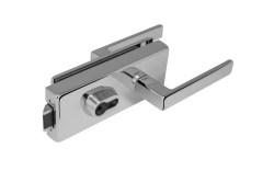 TI - ZÁMEK na sklo s klikou SONIA 4015 - PZ OC - ​​Chrom lesklý (03)