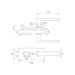 TI - ZÁMEK na sklo s klikou SONIA 4015 - PZ T - Titan (141) (2/6)