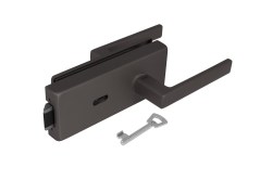 TI - ZÁMEK na sklo s klikou SONIA 4025 - BB T - Titan (141) - kování na sklo BB otvor (4/6)