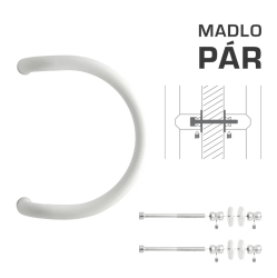 WA - MADLO M1 WA/A-DHP pár Bílá (RAL 9016) - Ø 30 mm - 300 mm (3/4)