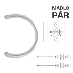 WA - MADLO M1 WA/A-DHP pár BN - Broušená nerez