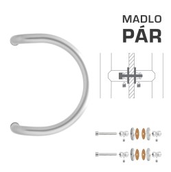 WA - MADLO M1 WA/A-S-SKLO pár BN - Broušená nerez
