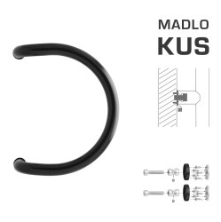 WA - MADLO M1 WA/B-D-DŘEVO ks Černá (RAL 9005) - Ø 30 mm - 300 mm (3/4)