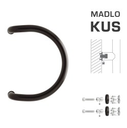 WA - MADLO M1 WA/B-D-DŘEVO ks Hnědošedá (RAL 8019) - Ø 30 mm - 300 mm (3/4)