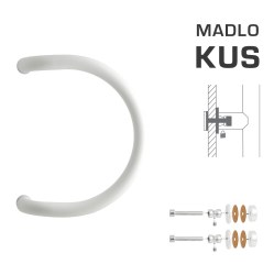 WA - MADLO M1 WA/C-S-SKLO ks Bílá (RAL 9016) - Ø 30 mm - 300 mm (3/4)