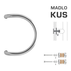 WA - MADLO M1 WA/C-S-SKLO ks LN - Leštěná nerez - Ø 30 mm - 300 mm (3/4)