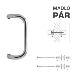 WA - MADLO M2 WA/A-DHP pár LN - Leštěná nerez - Ø 30 mm - 300 mm (3/4)