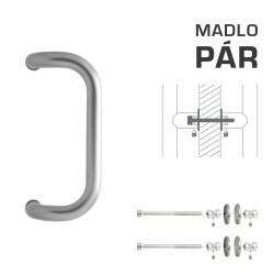 WA - MADLO M2 WA/A-DHP pár Stříbrná (RAL 9006) - Ø 30 mm - 300 mm (3/4)