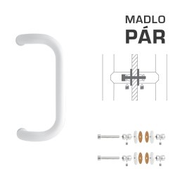 WA - MADLO M2 WA/A-S-SKLO pár Bílá (RAL 9016) - Ø 30 mm - 300 mm (3/4)