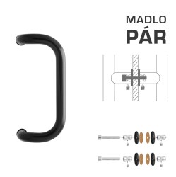 WA - MADLO M2 WA/A-S-SKLO pár Černá (RAL 9005) - Ø 30 mm - 300 mm (3/4)