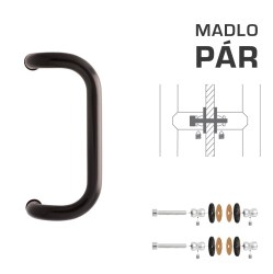 WA - MADLO M2 WA/A-S-SKLO pár Hnědošedá (RAL 8019) - Ø 30 mm - 300 mm (3/4)
