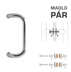 WA - MADLO M2 WA/A-S-SKLO pár LN - Leštěná nerez - Ø 30 mm - 300 mm (3/4)