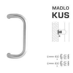 WA - MADLO M2 WA/B-D-DŘEVO ks BN - Broušená nerez - Ø 30 mm - 300 mm (3/4)