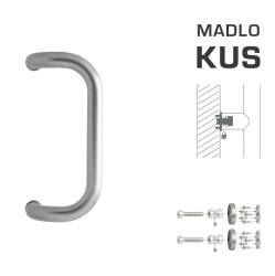 WA - MADLO M2 WA/B-D-DŘEVO ks Stříbrná (RAL 9006) - Ø 30 mm - 300 mm (3/4)