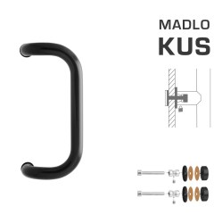 WA - MADLO M2 WA/C-S-SKLO ks Černá (RAL 9005) - Ø 30 mm - 300 mm (3/4)