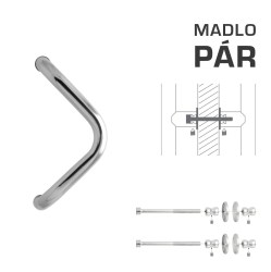 WA - MADLO M6 WA/A-DHP pár LN - Leštěná nerez - Ø 30 mm - 300 mm (3/4)