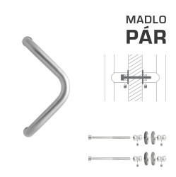 WA - MADLO M6 WA/A-DHP pár Stříbrná (RAL 9006) - Ø 30 mm - 300 mm (3/4)