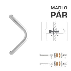 WA - MADLO M6 WA/A-S-SKLO pár BN - Broušená nerez