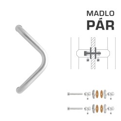 WA - MADLO M6 WA/A-S-SKLO pár BN - Broušená nerez - Ø 30 mm - 300 mm (2/2)