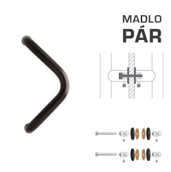 WA - MADLO M6 WA/A-S-SKLO pár Hnědošedá (RAL 8019) - Ø 30 mm - 300 mm (2/2)