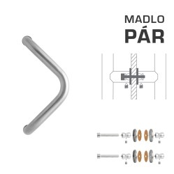 WA - MADLO M6 WA/A-S-SKLO pár Stříbrná (RAL 9006)
