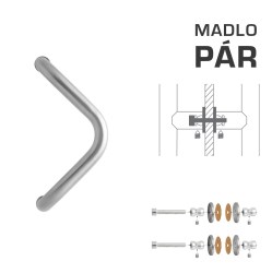 WA - MADLO M6 WA/A-S-SKLO pár Stříbrná (RAL 9006) - Ø 30 mm - 300 mm (2/2)