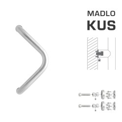 WA - MADLO M6 WA/B-D-DŘEVO ks BN - Broušená nerez - Ø 30 mm - 300 mm (3/4)