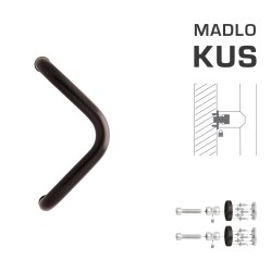 WA - MADLO M6 WA/B-D-DŘEVO ks Hnědošedá (RAL 8019) - Ø 30 mm - 300 mm (3/4)
