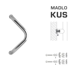WA - MADLO M6 WA/B-D-DŘEVO ks LN - Leštěná nerez - Ø 30 mm - 300 mm (3/4)