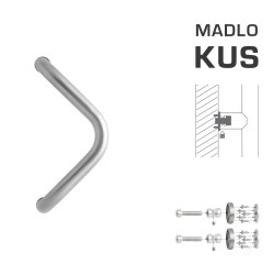WA - MADLO M6 WA/B-D-DŘEVO ks Stříbrná (RAL 9006) - Ø 30 mm - 300 mm (3/4)